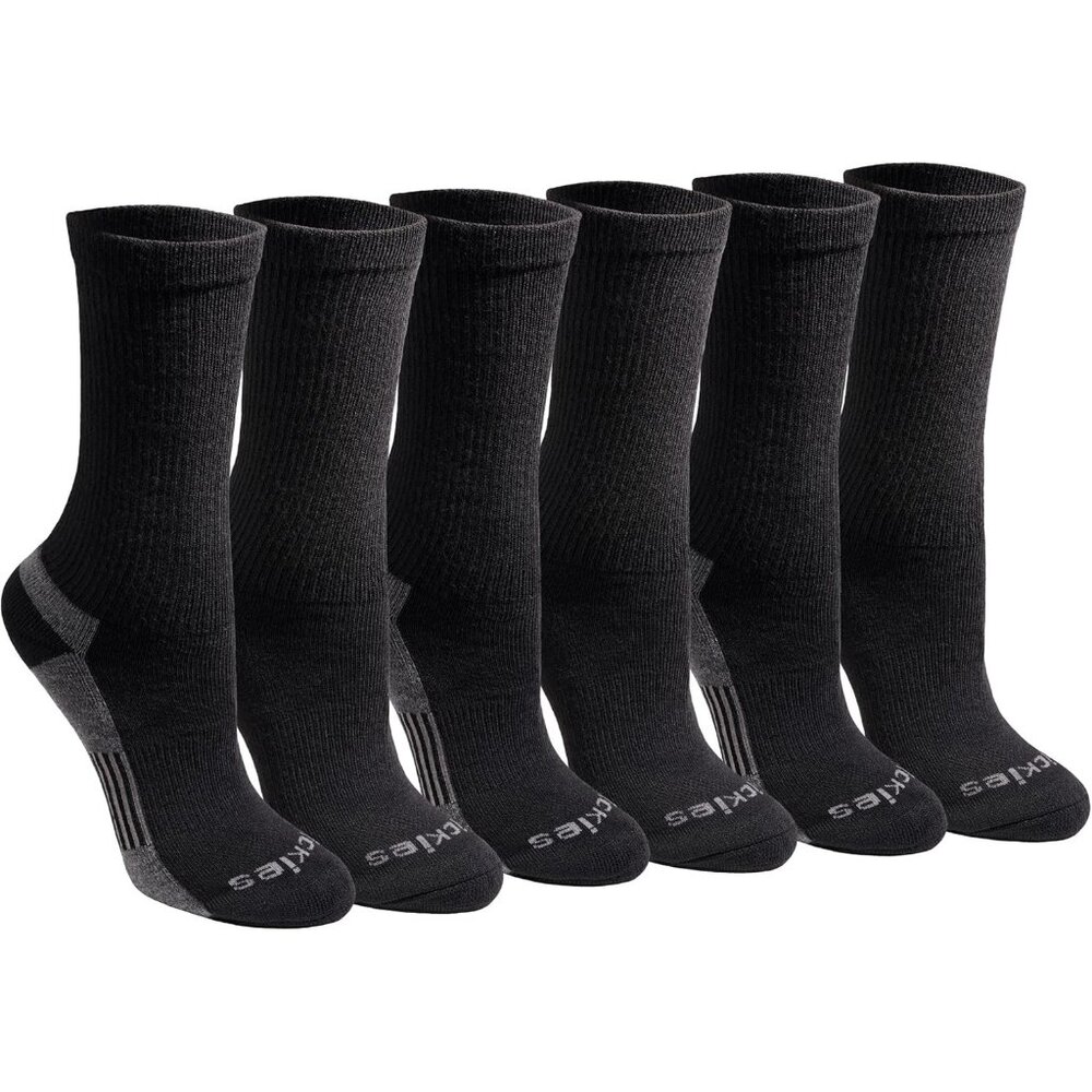 Women's Dri-Tech Essential Moisture Control Crew Socks, Available in S-XL 6, 12